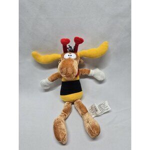 2005 Rocky And Bullwinkle Bullwinkle Moose Plush With Heart Headband Toy Network